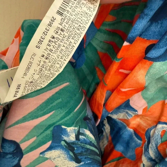 Zara Floral Belted Midi Dress with Buttons and Pockets and Puff Sleeves Size S - Picture 2 of 11